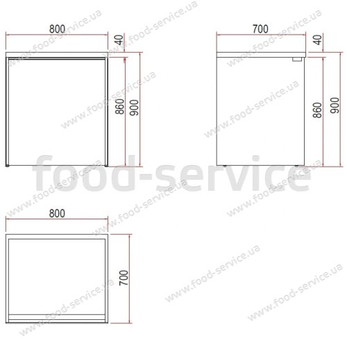 Стол нейтральный Angelo Po MG8070